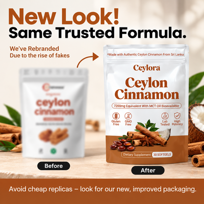 Ceylon Cinnamon 7200mg equivalent with MCT Oil
